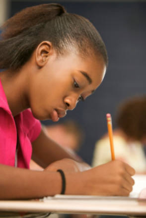 Picture of student taking notes