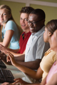 Picture of students chatting