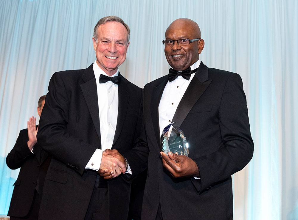 Chairman Don Waters and Savannah State University Alumnus, Captain Donnie Cochran.