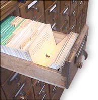 photograph of a card catalog