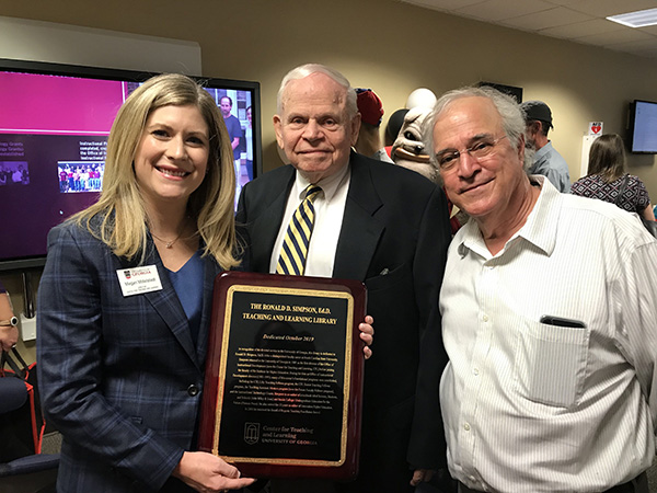 CTL directors with library dedication plaque